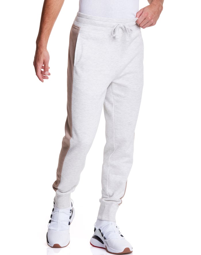 Champion Colorblock Stripe Fleece Joggingbroek Heren - Wit - Belgie 0168KPNBI